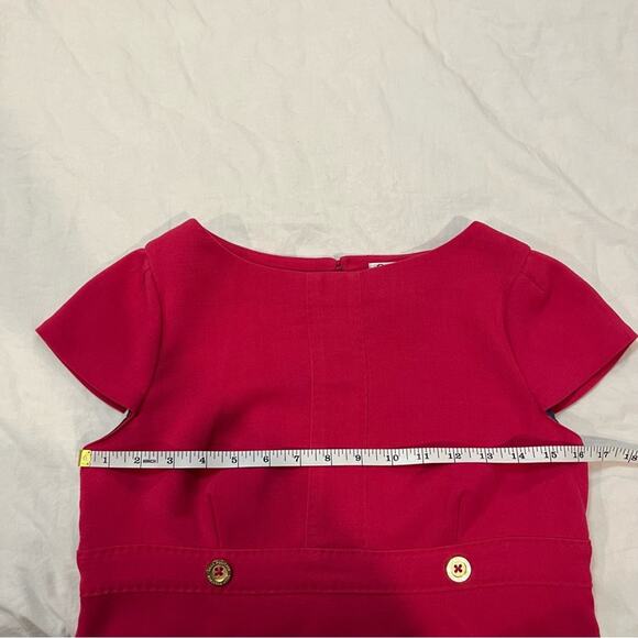 Lilly Pulitzer Pink Sheath Dress with Gold Button Accents sz 2 - Picture 6 of 11